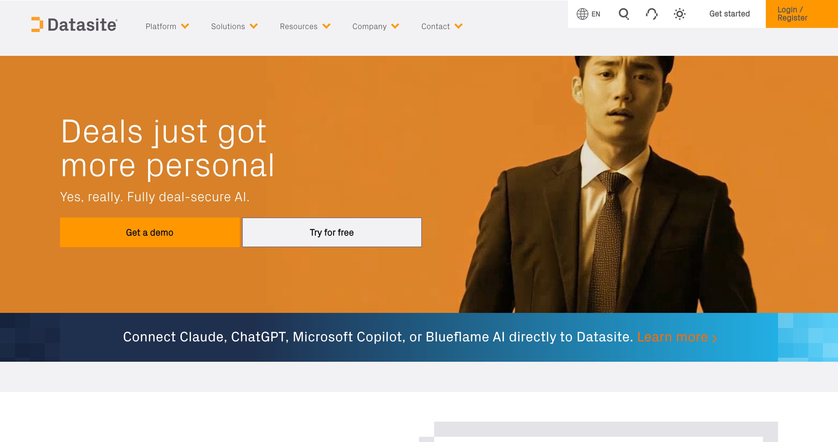 Datasite's homepage (datasite.com)