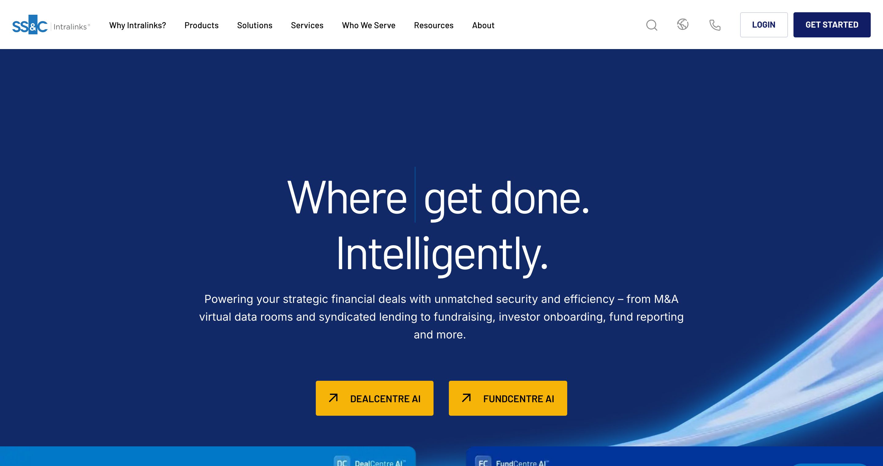 Intralinks's homepage (intralinks.com)